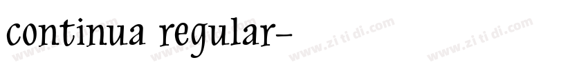 continua regular字体转换
